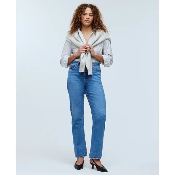 Madewell The '90s Straight Jean in Grenhart Wash - Picture 1 of 9